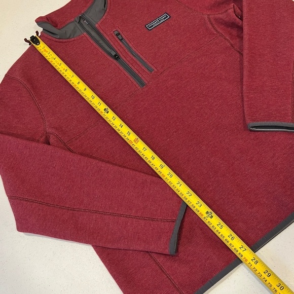 Vineyard Vines Martha Vineyard Pullover 1/4 Zip Sweatshirt Sangria Red NWOT - Picture 2 of 4